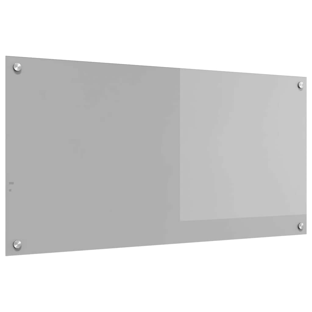 Kitchen Backsplash Light Grey 100 x 50 cm Tempered Glass