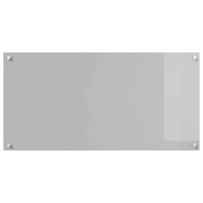 Kitchen Backsplash Light Grey 100 x 50 cm Tempered Glass