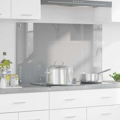 Kitchen Backsplash Light Grey 100 x 60 cm Tempered Glass