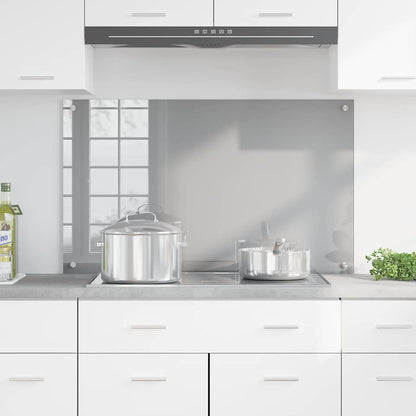 Kitchen Backsplash Light Grey 100 x 60 cm Tempered Glass