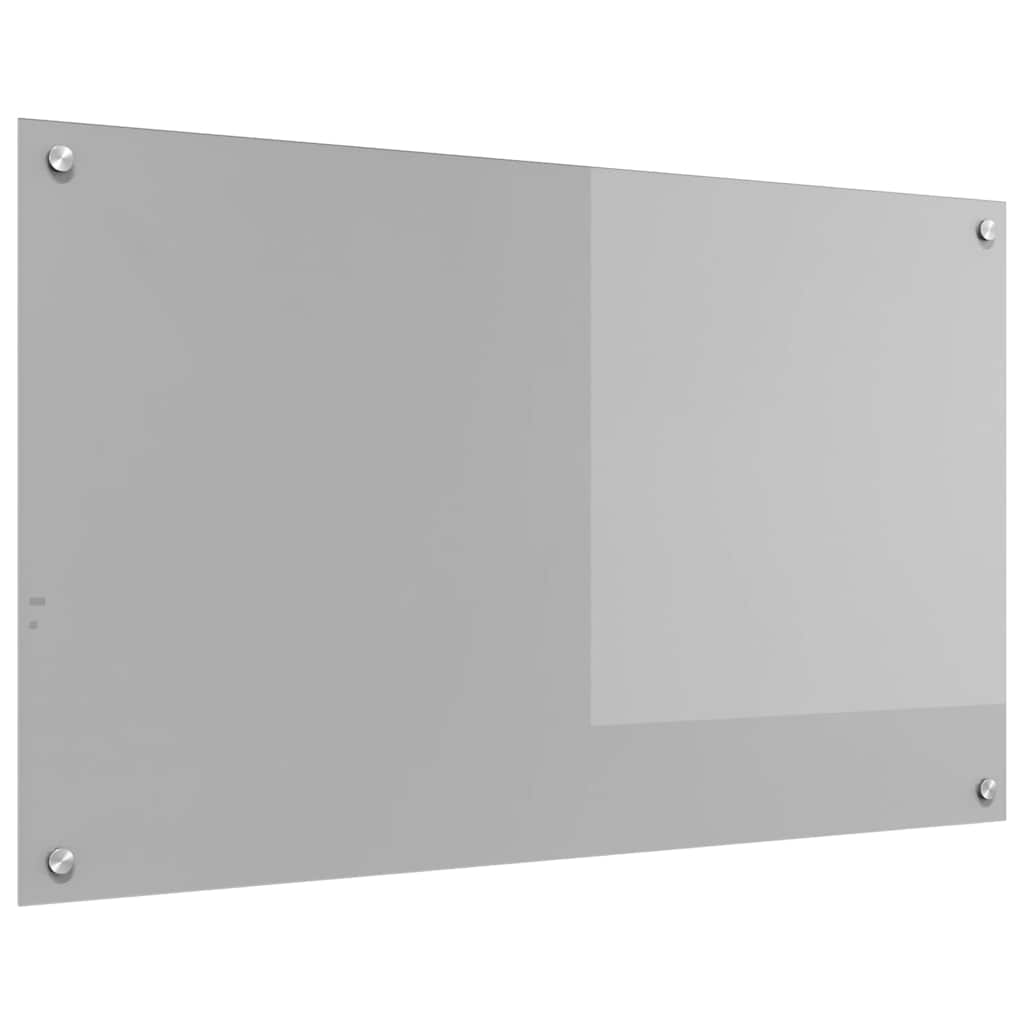 Kitchen Backsplash Light Grey 100 x 60 cm Tempered Glass