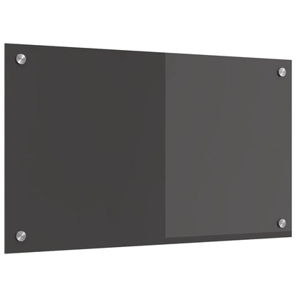 Kitchen Backsplash Dark Grey 70 x 40 cm Tempered Glass