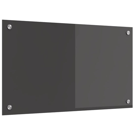 Kitchen Backsplash Dark Grey 70 x 40 cm Tempered Glass