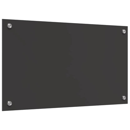 Kitchen Backsplash Dark Grey 70 x 40 cm Tempered Glass
