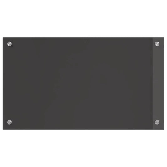 Kitchen Backsplash Dark Grey 70 x 40 cm Tempered Glass