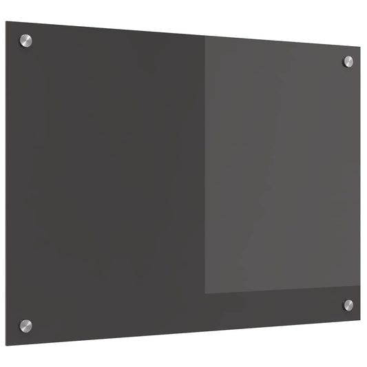 Kitchen Backsplash Dark Grey 70 x 50 cm Tempered Glass
