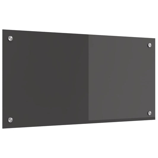 Kitchen Backsplash Dark Grey 80 x 40 cm Tempered Glass
