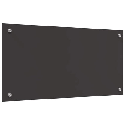 Kitchen Backsplash Dark Grey 80 x 40 cm Tempered Glass