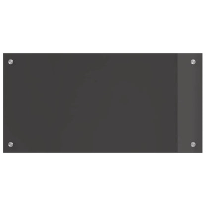 Kitchen Backsplash Dark Grey 80 x 40 cm Tempered Glass