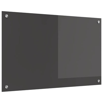 Kitchen Backsplash Dark Grey 80 x 50 cm Tempered Glass