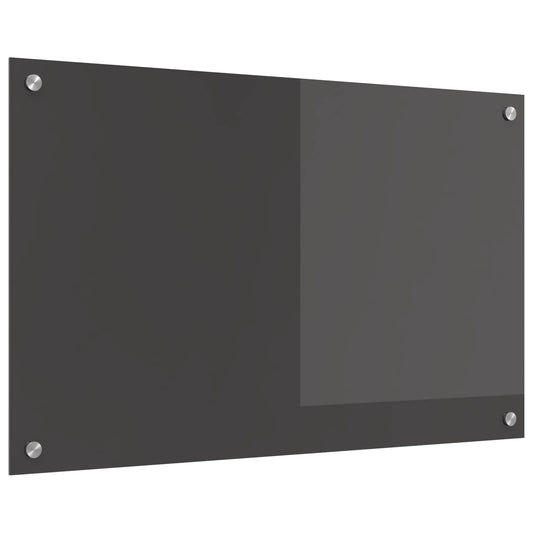 Kitchen Backsplash Dark Grey 80 x 50 cm Tempered Glass