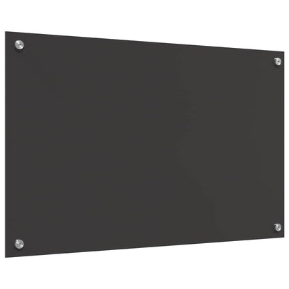 Kitchen Backsplash Dark Grey 80 x 50 cm Tempered Glass