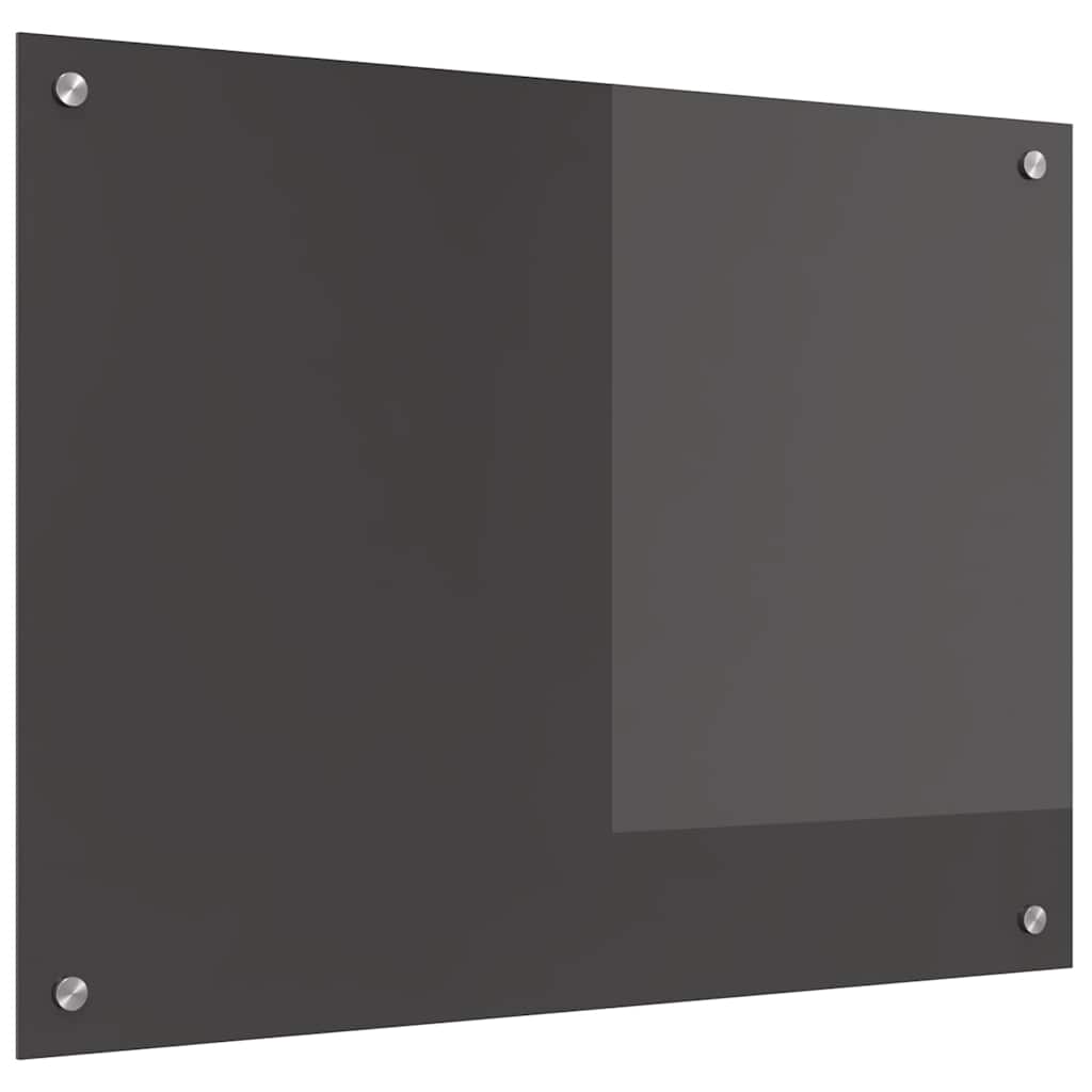 Kitchen Backsplash Dark Grey 80 x 60 cm Tempered Glass