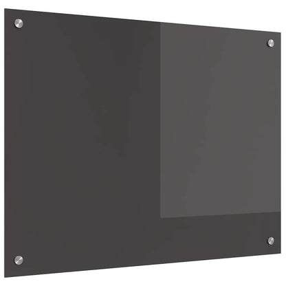 Kitchen Backsplash Dark Grey 80 x 60 cm Tempered Glass