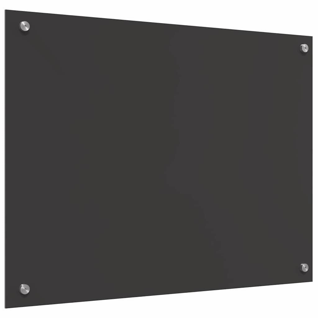 Kitchen Backsplash Dark Grey 80 x 60 cm Tempered Glass