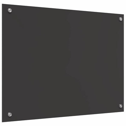 Kitchen Backsplash Dark Grey 80 x 60 cm Tempered Glass