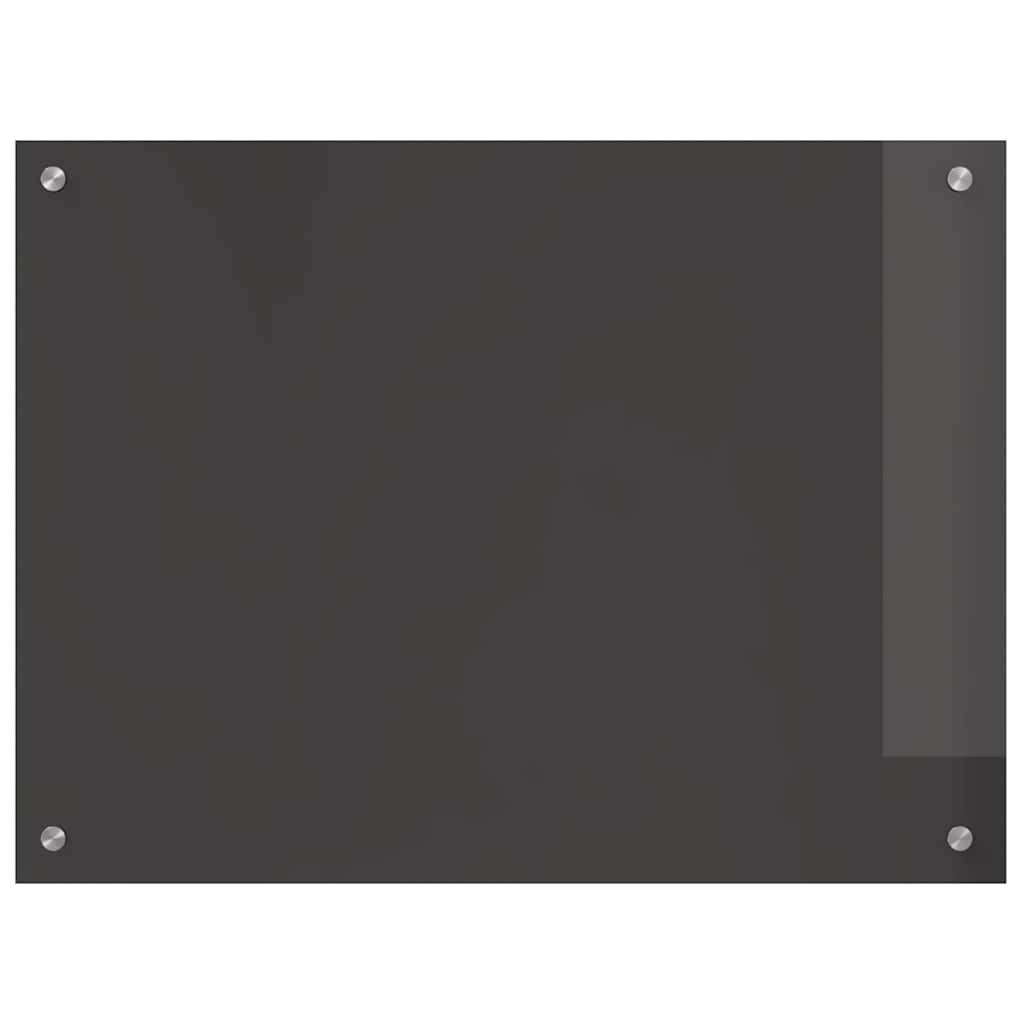 Kitchen Backsplash Dark Grey 80 x 60 cm Tempered Glass
