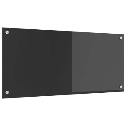 Kitchen Backsplash Dark Grey 90 x 40 cm Tempered Glass