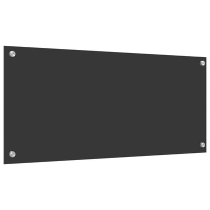 Kitchen Backsplash Dark Grey 90 x 40 cm Tempered Glass
