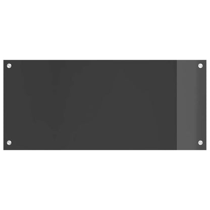 Kitchen Backsplash Dark Grey 90 x 40 cm Tempered Glass