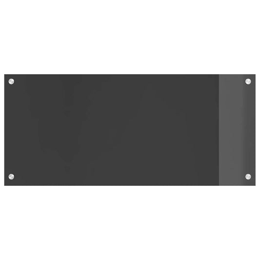 Kitchen Backsplash Dark Grey 90 x 40 cm Tempered Glass