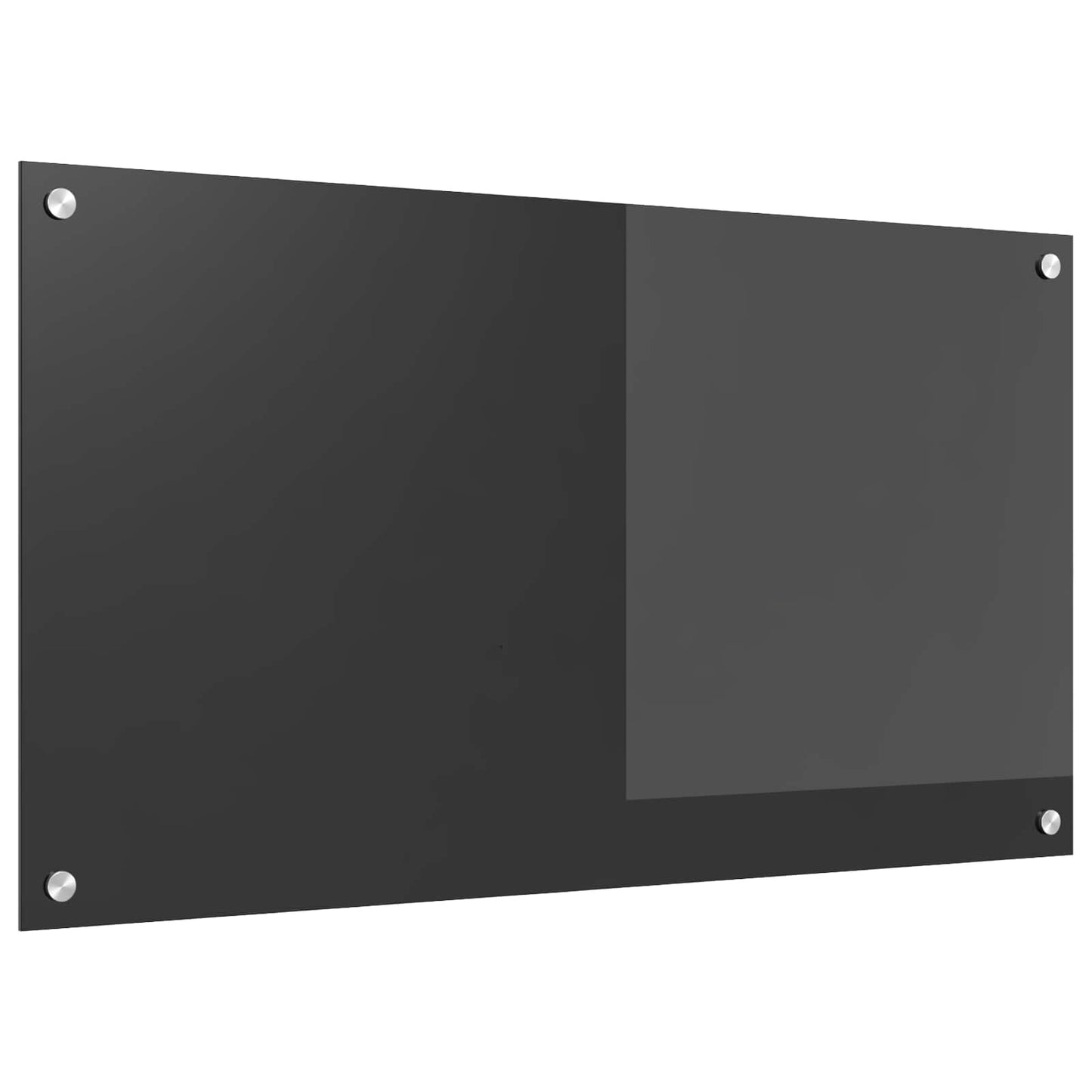 Kitchen Backsplash Dark Grey 90 x 50 cm Tempered Glass