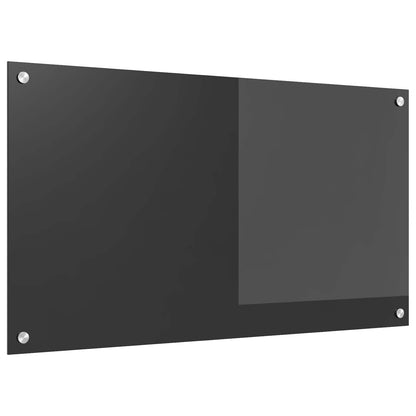 Kitchen Backsplash Dark Grey 90 x 50 cm Tempered Glass