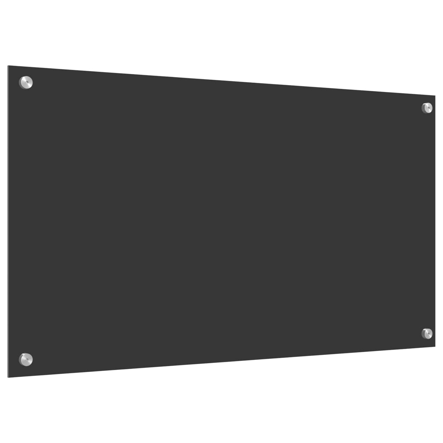 Kitchen Backsplash Dark Grey 90 x 50 cm Tempered Glass
