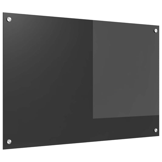 Kitchen Backsplash Dark Grey 90 x 60 cm Tempered Glass