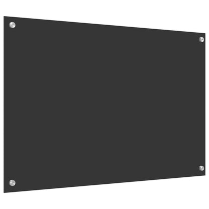 Kitchen Backsplash Dark Grey 90 x 60 cm Tempered Glass