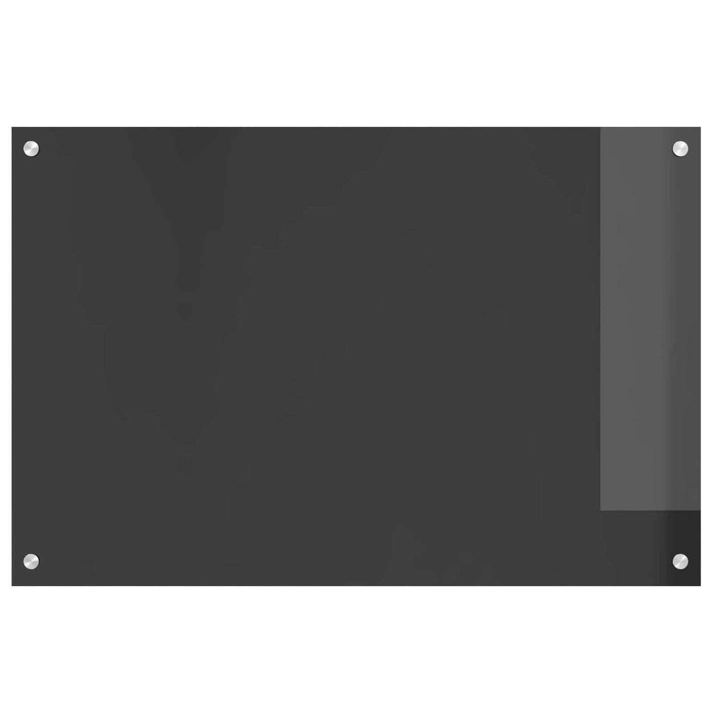 Kitchen Backsplash Dark Grey 90 x 60 cm Tempered Glass