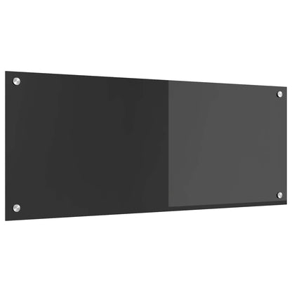 Kitchen Backsplash Dark Grey 100 x 40 cm Tempered Glass