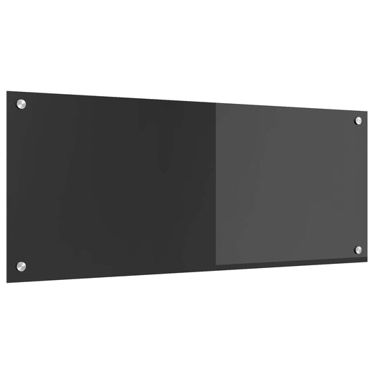 Kitchen Backsplash Dark Grey 100 x 40 cm Tempered Glass
