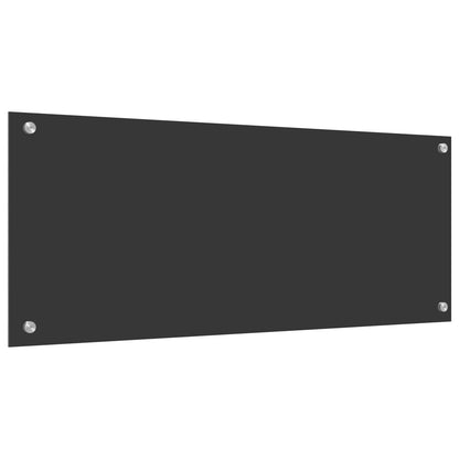 Kitchen Backsplash Dark Grey 100 x 40 cm Tempered Glass