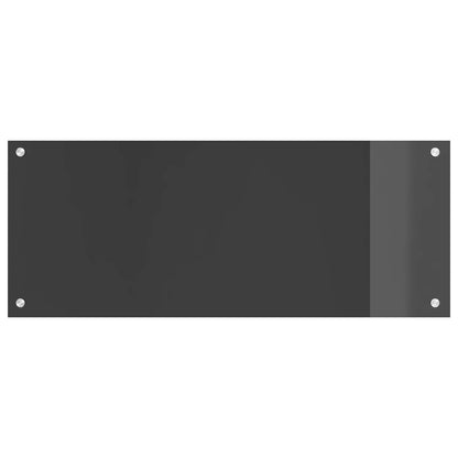 Kitchen Backsplash Dark Grey 100 x 40 cm Tempered Glass
