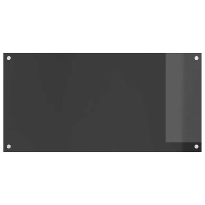 Kitchen Backsplash Dark Grey 100 x 50 cm Tempered Glass