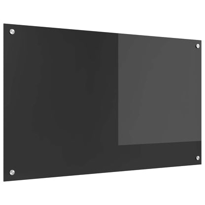Kitchen Backsplash Dark Grey 100 x 60 cm Tempered Glass