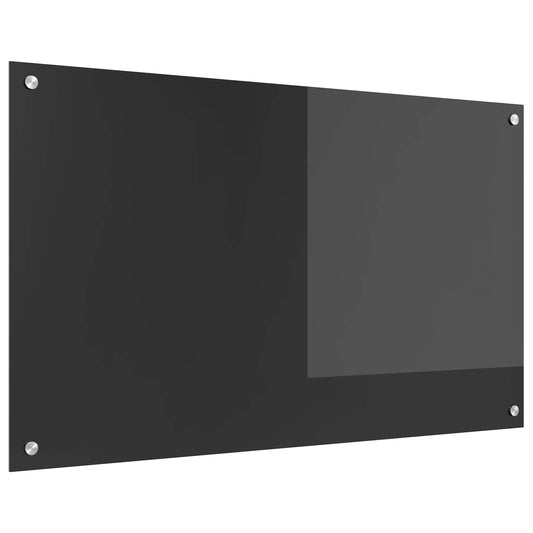Kitchen Backsplash Dark Grey 100 x 60 cm Tempered Glass