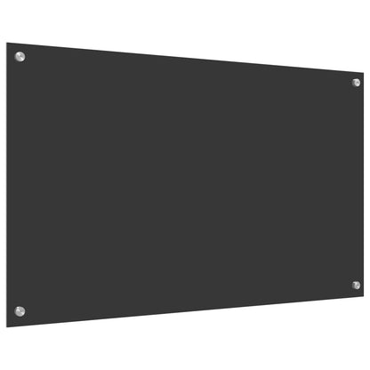 Kitchen Backsplash Dark Grey 100 x 60 cm Tempered Glass