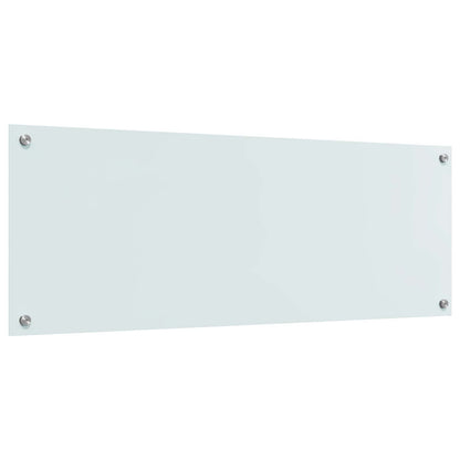 Kitchen Backsplash White 110 x 40 cm Tempered Glass