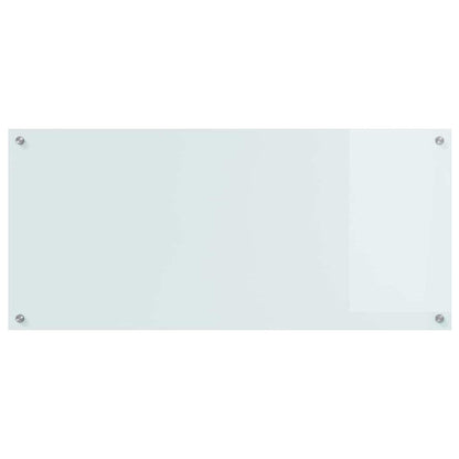 Kitchen Backsplash White 110 x 50 cm Tempered Glass