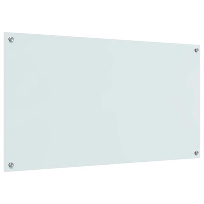Kitchen Backsplash White 110 x 60 cm Tempered Glass