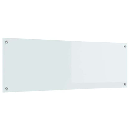 Kitchen Backsplash White 120 x 40 cm Tempered Glass