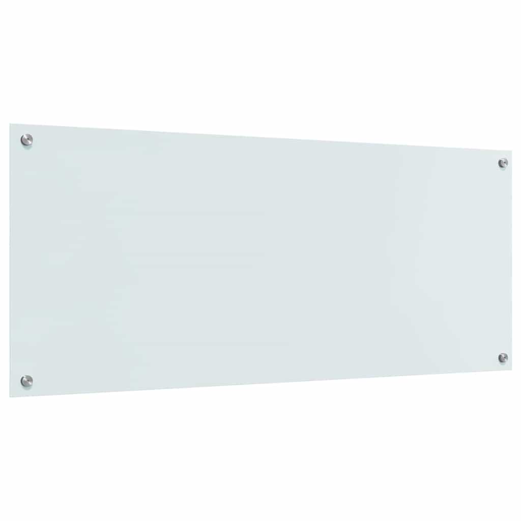 Kitchen Backsplash White 120 x 50 cm Tempered Glass