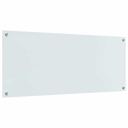 Kitchen Backsplash White 120 x 50 cm Tempered Glass