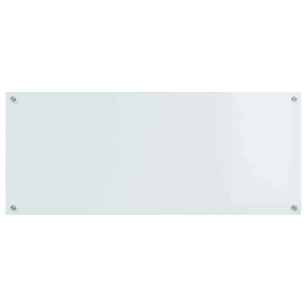 Kitchen Backsplash White 120 x 50 cm Tempered Glass