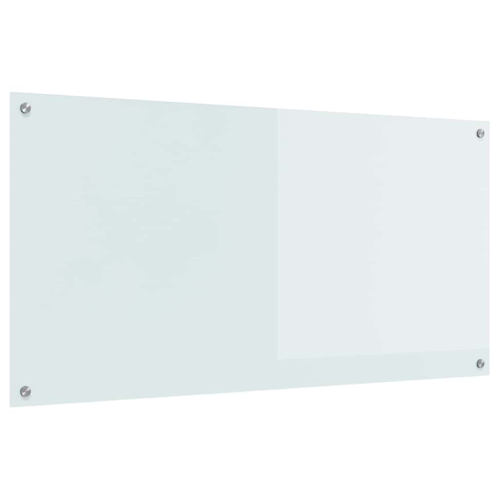 Kitchen Backsplash White 120 x 60 cm Tempered Glass