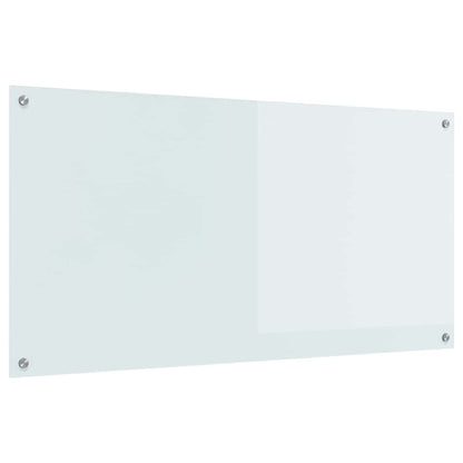 Kitchen Backsplash White 120 x 60 cm Tempered Glass