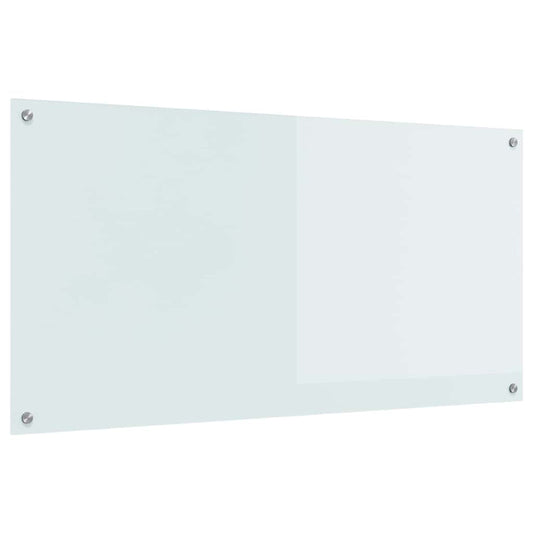 Kitchen Backsplash White 120 x 60 cm Tempered Glass