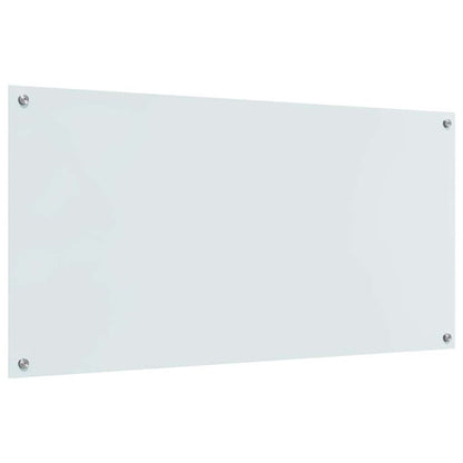 Kitchen Backsplash White 120 x 60 cm Tempered Glass